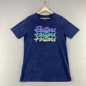Portland Gear Graphic T-Shirt Men Medium Blue Black Bundle 2 Short Sleeve Cotton